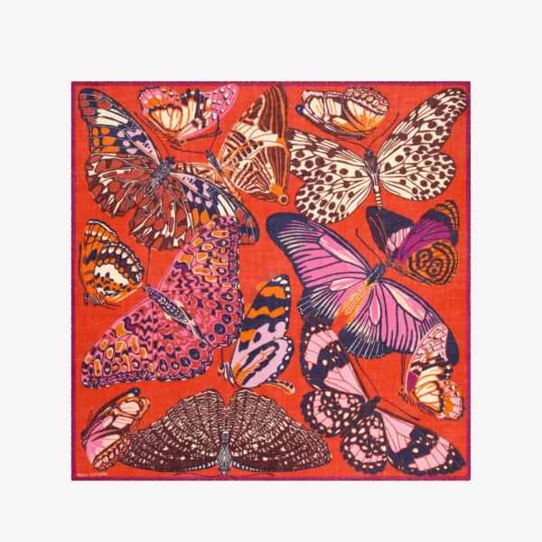 Quadratisches Tuch Papillons rouge von Inoui Editions – Bild 2
