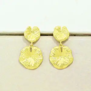 Ohrring Gingko abstrakt