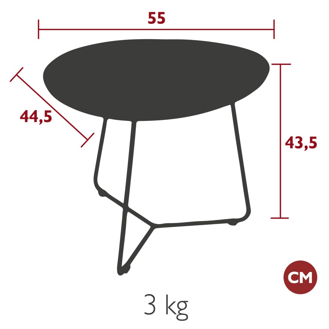Von Fermob: Cocotte niedriger Tisch mit abnehmbarer Platte Farbe Acapulcoblau nur Abholung – Bild 3