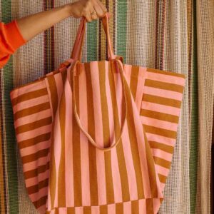 Lässige Shoppertasche Elisa Farbe Erdbeer-Caramel