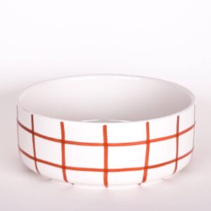Von Magazin Minori- handbemalte Schale in Farbe Grid Cotto orange