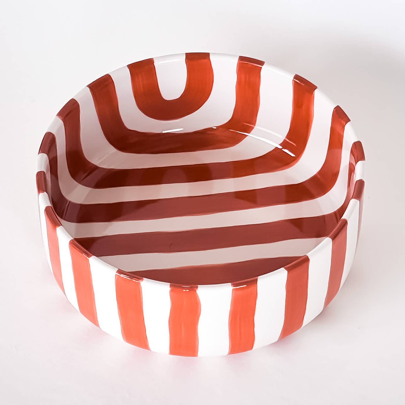 Von Magazin Minori- handbemalte Schale in Farbe Cotto orange