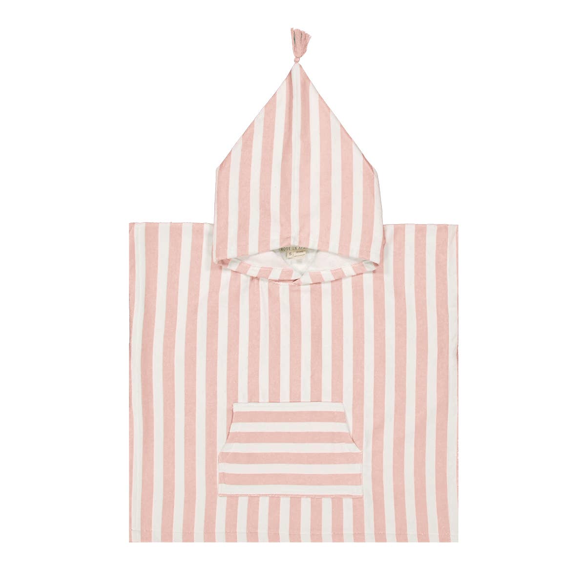 Von Rose in April: Kinderponcho Suzon rosa-gestreift 1-3 Jahre